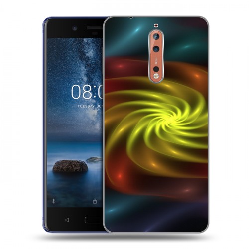 Дизайнерский пластиковый чехол для Nokia 8 Абстракции Вращение