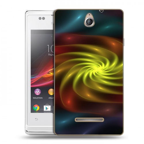 Дизайнерский пластиковый чехол для Sony Xperia E Абстракции Вращение