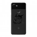 Полупрозрачный дизайнерский пластиковый чехол для Google Pixel 3a Прозрачные кошки