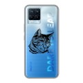 Полупрозрачный дизайнерский пластиковый чехол для Realme 8 Прозрачные кошки