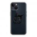 Полупрозрачный дизайнерский пластиковый чехол для Iphone 14 Прозрачные кошки