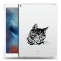 Полупрозрачный дизайнерский пластиковый чехол для Ipad Pro Прозрачные кошки