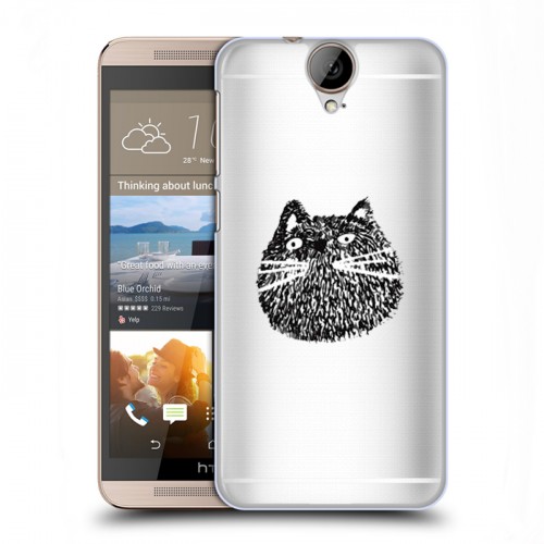 Полупрозрачный дизайнерский силиконовый чехол для HTC One E9+ Прозрачные кошки