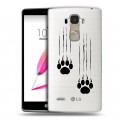 Полупрозрачный дизайнерский силиконовый чехол для LG G4 Stylus Прозрачные кошки
