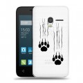 Полупрозрачный дизайнерский пластиковый чехол для Alcatel One Touch Pixi 3 (4.5) Прозрачные кошки