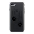 Полупрозрачный дизайнерский силиконовый с усиленными углами чехол для Iphone 7 Прозрачные кошки