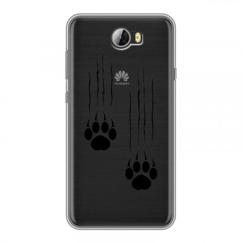 Полупрозрачный дизайнерский пластиковый чехол для Huawei Y5 II Прозрачные кошки