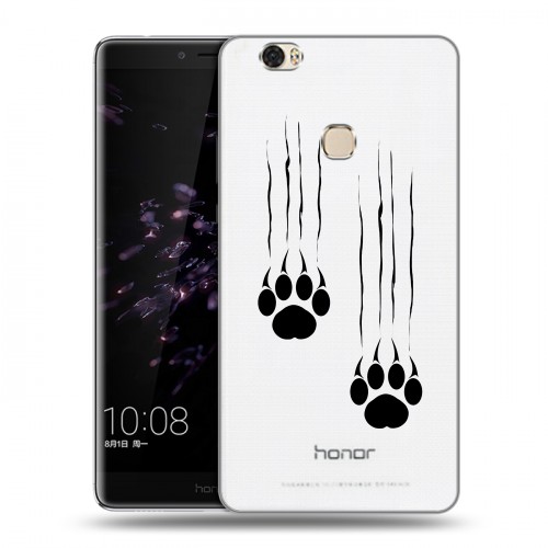 Полупрозрачный дизайнерский пластиковый чехол для Huawei Honor Note 8 Прозрачные кошки