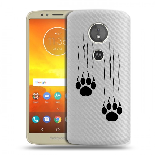 Полупрозрачный дизайнерский силиконовый чехол для Motorola Moto E5 Прозрачные кошки