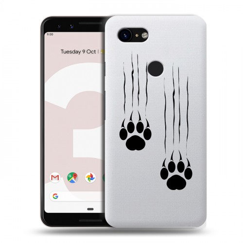 Полупрозрачный дизайнерский пластиковый чехол для Google Pixel 3 Прозрачные кошки