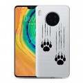 Полупрозрачный дизайнерский пластиковый чехол для Huawei Mate 30 Прозрачные кошки