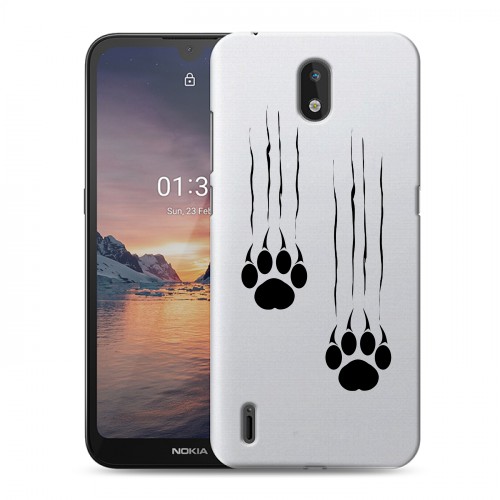 Полупрозрачный дизайнерский пластиковый чехол для Nokia 1.3 Прозрачные кошки