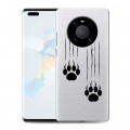 Полупрозрачный дизайнерский пластиковый чехол для Huawei Mate 40 Pro Прозрачные кошки