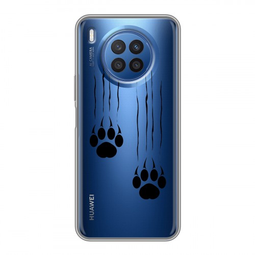 Полупрозрачный дизайнерский пластиковый чехол для Huawei Nova 8i Прозрачные кошки