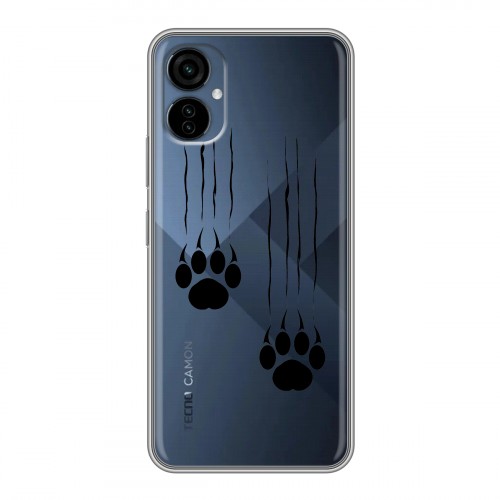 Полупрозрачный дизайнерский силиконовый чехол для Tecno Camon 19 Neo Прозрачные кошки