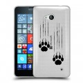Полупрозрачный дизайнерский пластиковый чехол для Microsoft Lumia 640 Прозрачные кошки