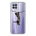 Полупрозрачный дизайнерский силиконовый с усиленными углами чехол для Realme 8i Прозрачные кошки