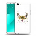 Полупрозрачный дизайнерский пластиковый чехол для OPPO A83 Прозрачные кошки