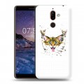 Полупрозрачный дизайнерский пластиковый чехол для Nokia 7 Plus Прозрачные кошки