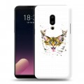 Полупрозрачный дизайнерский пластиковый чехол для Meizu 15 Plus Прозрачные кошки