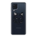 Полупрозрачный дизайнерский пластиковый чехол для Samsung Galaxy A22 Прозрачные кошки