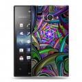 Дизайнерский пластиковый чехол для Sony Xperia acro S Абстракции Вращение