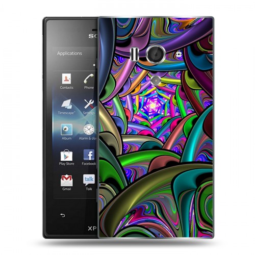 Дизайнерский пластиковый чехол для Sony Xperia acro S Абстракции Вращение