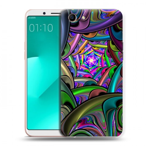 Дизайнерский пластиковый чехол для OPPO A83 Абстракции Вращение