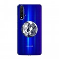 Полупрозрачный дизайнерский пластиковый чехол для Huawei Honor 20 Инь и ян