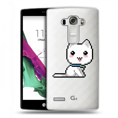 Полупрозрачный дизайнерский пластиковый чехол для LG G4 S Кошки