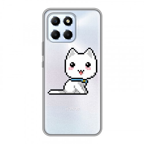 Полупрозрачный дизайнерский силиконовый чехол для Huawei Honor X6 Кошки