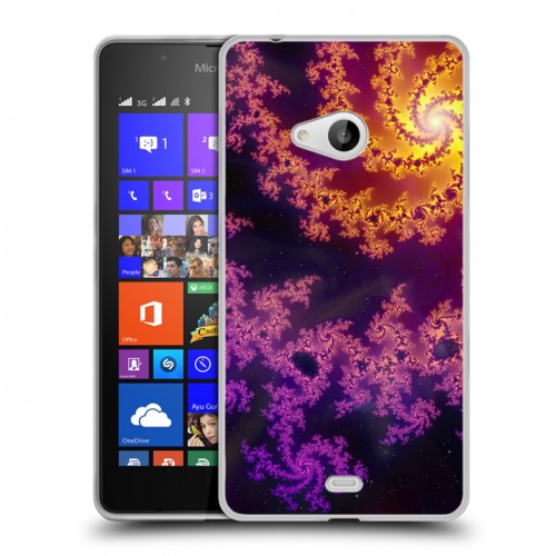 Дизайнерский пластиковый чехол для Microsoft Lumia 540 Абстракции Вращение