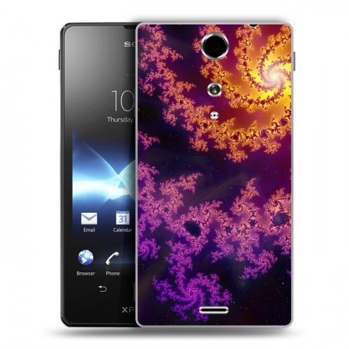 Дизайнерский пластиковый чехол для Sony Xperia TX Абстракции Вращение