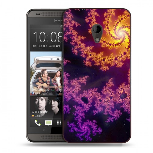 Дизайнерский пластиковый чехол для HTC Desire 700 Абстракции Вращение