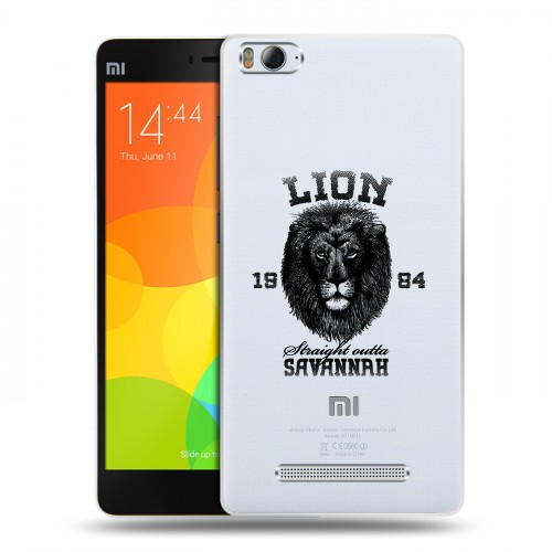 Дизайнерский пластиковый чехол для Xiaomi Mi4i Символика льва