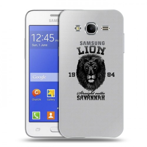 Дизайнерский пластиковый чехол для Samsung Galaxy J7 Символика льва
