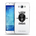 Дизайнерский пластиковый чехол для Samsung Galaxy A8 Символика льва