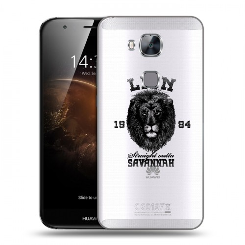 Дизайнерский пластиковый чехол для Huawei G8 Символика льва