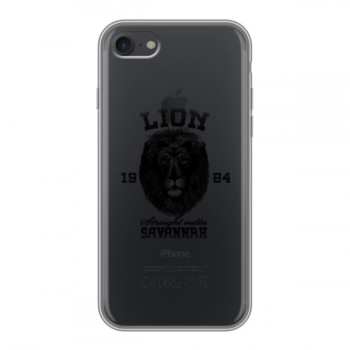 Дизайнерский силиконовый с усиленными углами чехол для Iphone 7 Символика льва