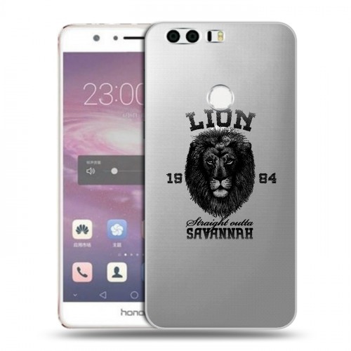 Дизайнерский пластиковый чехол для Huawei Honor 8 Символика льва
