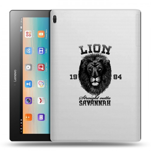 Дизайнерский силиконовый чехол для Lenovo Tab 4 10 Символика льва