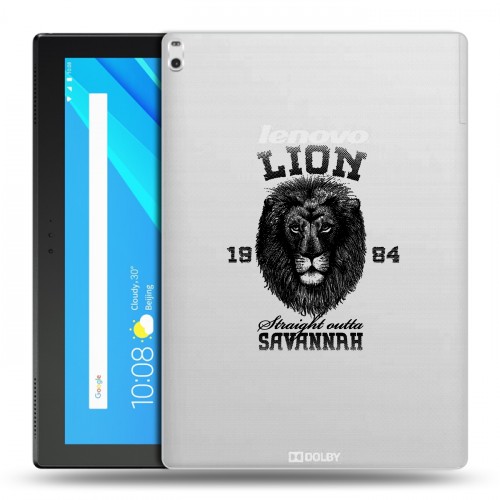 Дизайнерский силиконовый чехол для Lenovo Tab 4 10 Plus Символика льва