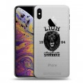 Дизайнерский силиконовый чехол для Iphone Xs Max Символика льва