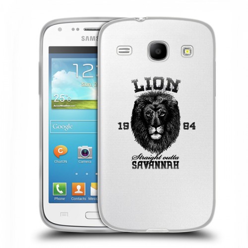 Дизайнерский пластиковый чехол для Samsung Galaxy Core Символика льва