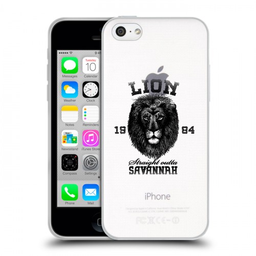 Дизайнерский пластиковый чехол для Iphone 5c Символика льва