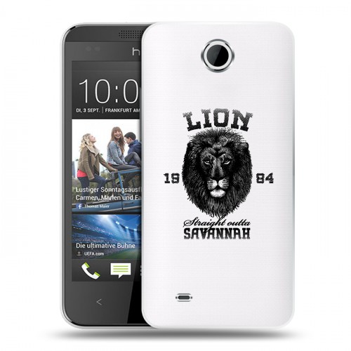 Дизайнерский силиконовый чехол для HTC Desire 300 Символика льва
