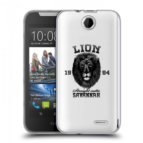 Дизайнерский силиконовый чехол для HTC Desire 310 Символика льва