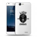 Дизайнерский пластиковый чехол для Huawei Ascend G7 Символика льва