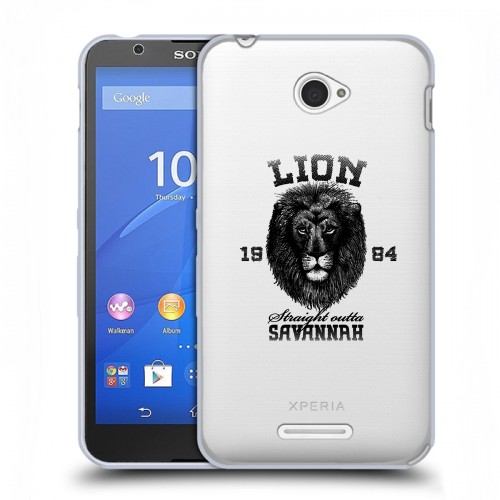 Дизайнерский пластиковый чехол для Sony Xperia E4 Символика льва