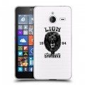 Дизайнерский пластиковый чехол для Microsoft Lumia 640 XL Символика льва
